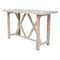 International Concepts Bar Height Table With 2 Cross Back Swivel Bar Stools - 30 in. Seat Height K-7228-42-S313SW-2 - alternate 3